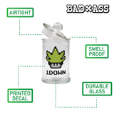 STASH JAR - STICKY RICK 150ML CLEAR GLASS JAR