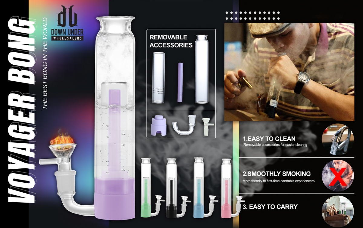 Voyager Bong Didgeridoo 23cm with Dome Perc
