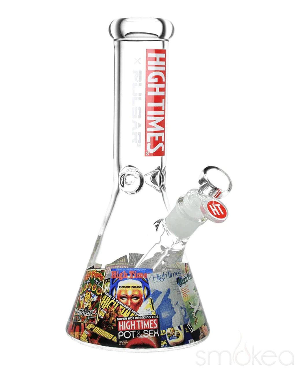 High Times x Pulsar Magazine Covers Beaker Bong