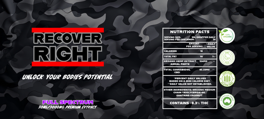 Recover right full spectrum oil 3000mg