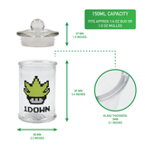 STASH JAR - STICKY RICK 150ML CLEAR GLASS JAR