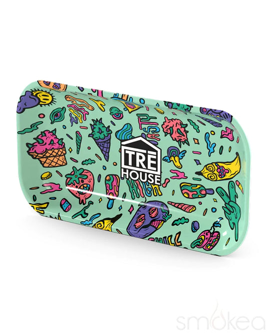 TRĒ House Large Metal Rolling Tray (Green)