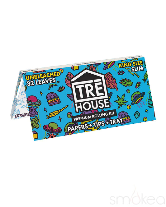 TRĒ House King Size Slim Premium Unbleached Rolling Papers Kit
