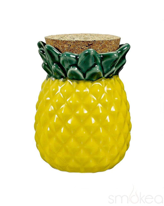 Ceramic Pineapple Stash Jar