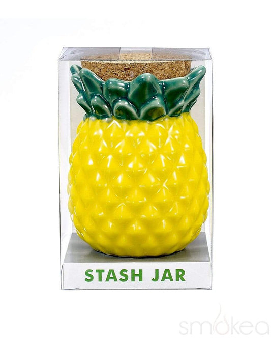 Ceramic Pineapple Stash Jar