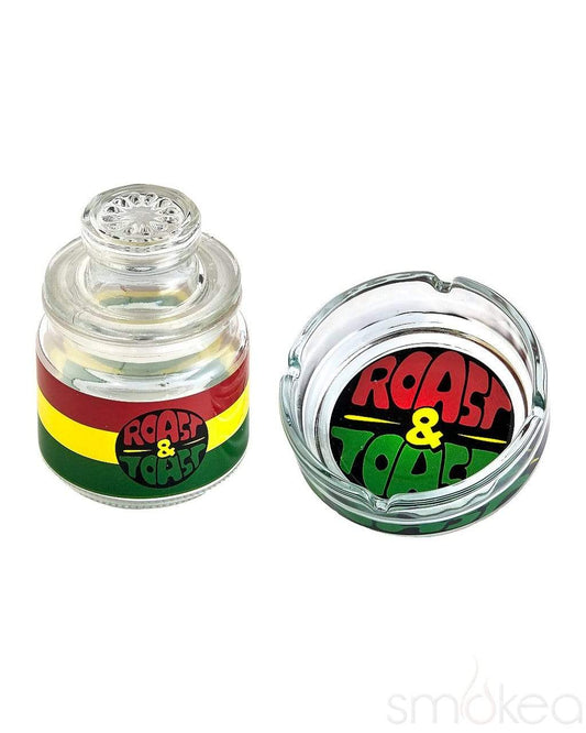 "Roast & Toast" Stash Jar & Ashtray Set